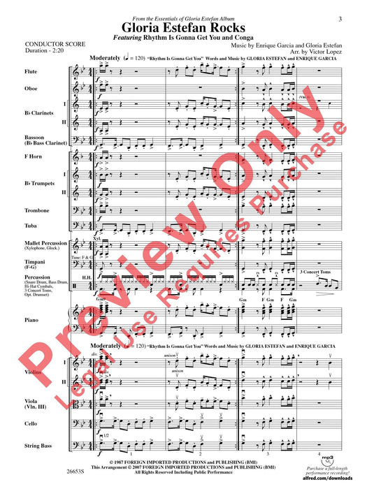 Gloria Estefan Rocks Featuring: Conga / Rhythm Is Gonna Get You 康加鼓節奏 總譜 | 小雅音樂 Hsiaoya Music