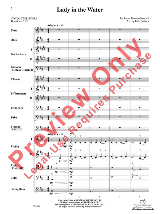 Lady in the Water 總譜 | 小雅音樂 Hsiaoya Music