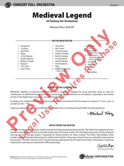 Medieval Legend 傳奇曲 總譜 | 小雅音樂 Hsiaoya Music