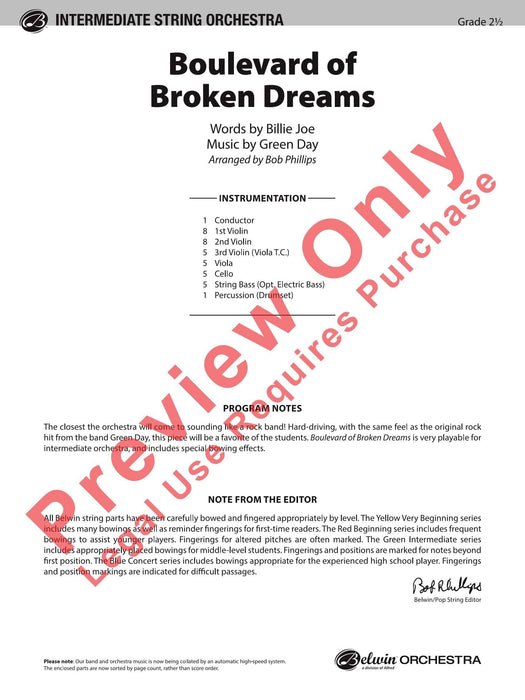 Boulevard of Broken Dreams 總譜 | 小雅音樂 Hsiaoya Music