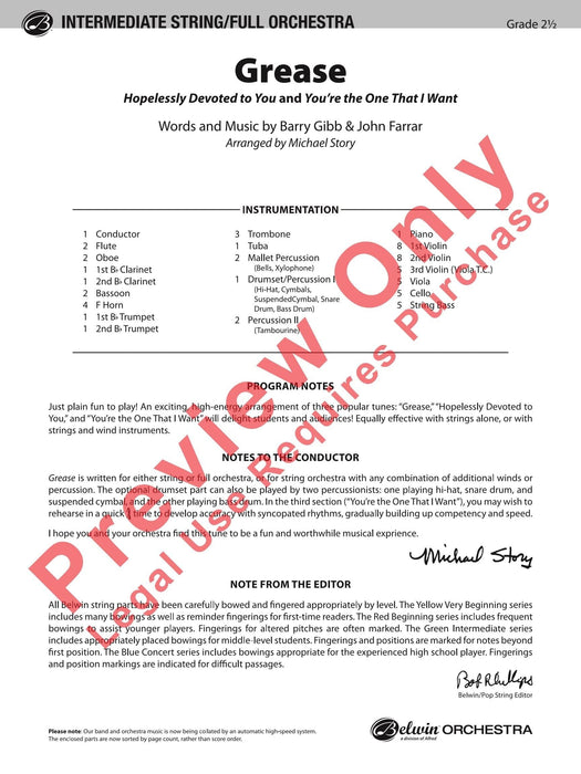 Grease Featuring: Grease / Hopelessly Devoted to You / You're the One That I Want 總譜 | 小雅音樂 Hsiaoya Music