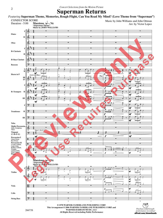 Superman Returns, Concert Selections from 音樂會 總譜 | 小雅音樂 Hsiaoya Music