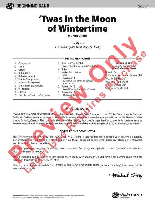 Twas in the Moon of Wintertime 總譜 | 小雅音樂 Hsiaoya Music