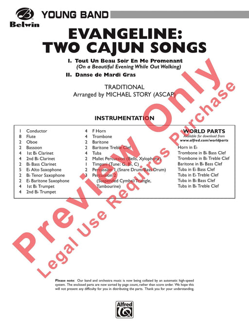 Evangeline: Two Cajun Songs 總譜 | 小雅音樂 Hsiaoya Music