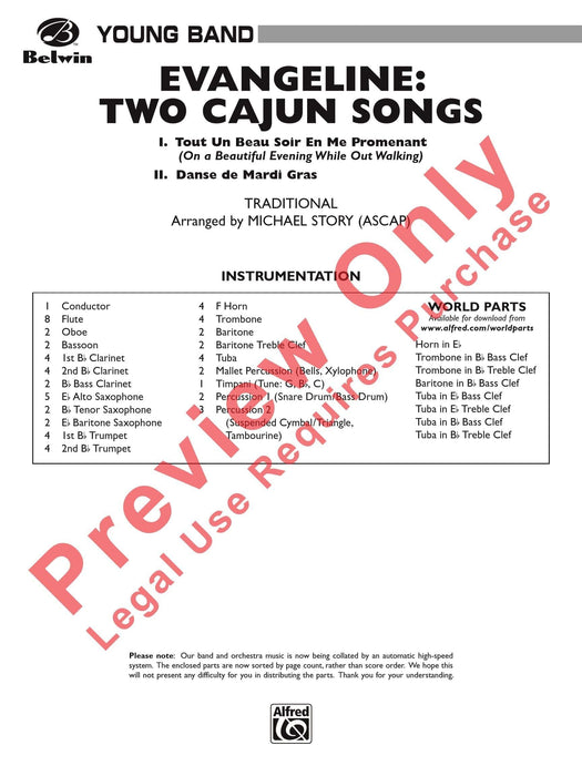 Evangeline: Two Cajun Songs 總譜 | 小雅音樂 Hsiaoya Music