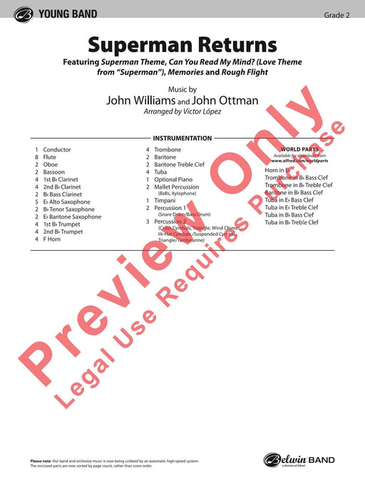 Superman Returns Featuring: Superman Theme / Can You Read My Mind? (Love Theme from Superman) / Memories / Rough Flight 主題 總譜 | 小雅音樂 Hsiaoya Music