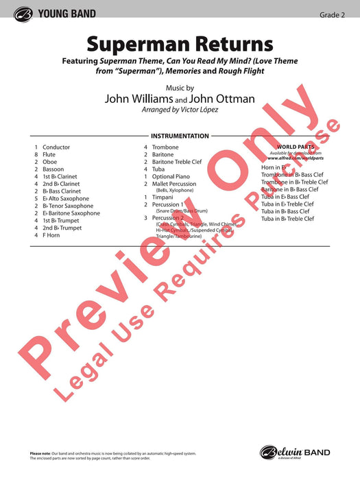 Superman Returns Featuring: Superman Theme / Can You Read My Mind? (Love Theme from Superman) / Memories / Rough Flight 主題 總譜 | 小雅音樂 Hsiaoya Music