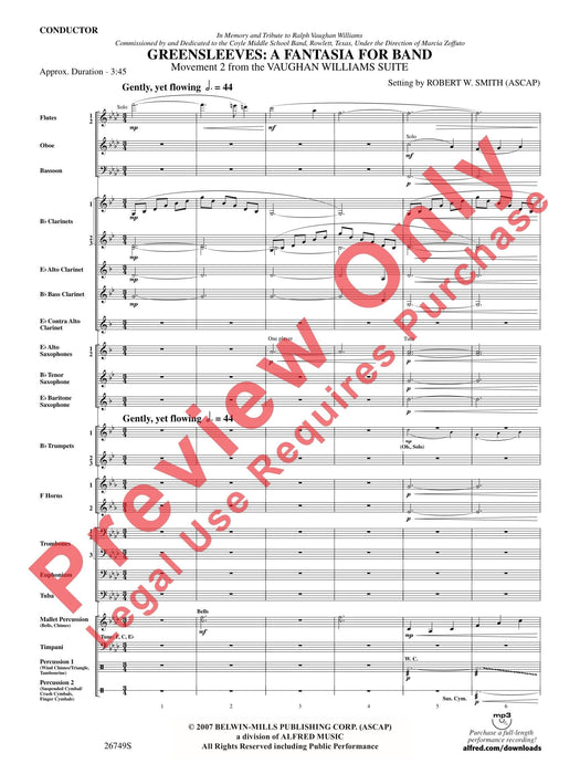 Greensleeves: A Fantasia for Band 綠袖子 幻想曲 總譜 | 小雅音樂 Hsiaoya Music