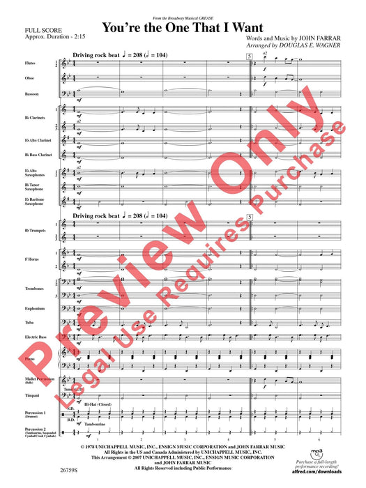 You're the One That I Want 總譜 | 小雅音樂 Hsiaoya Music