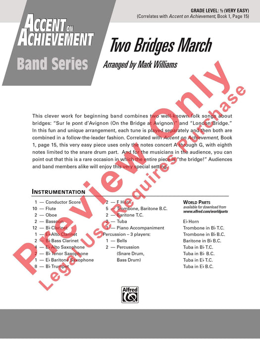 Two Bridges March 進行曲 總譜 | 小雅音樂 Hsiaoya Music