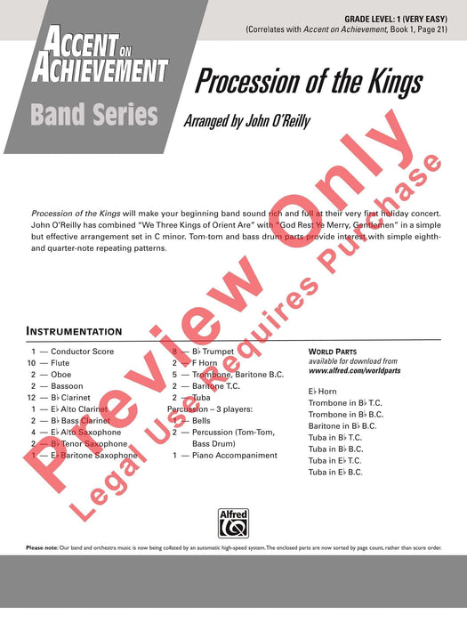 Procession of the Kings 總譜 | 小雅音樂 Hsiaoya Music