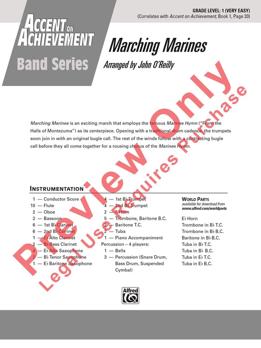 Marching Marines 進行曲 總譜 | 小雅音樂 Hsiaoya Music