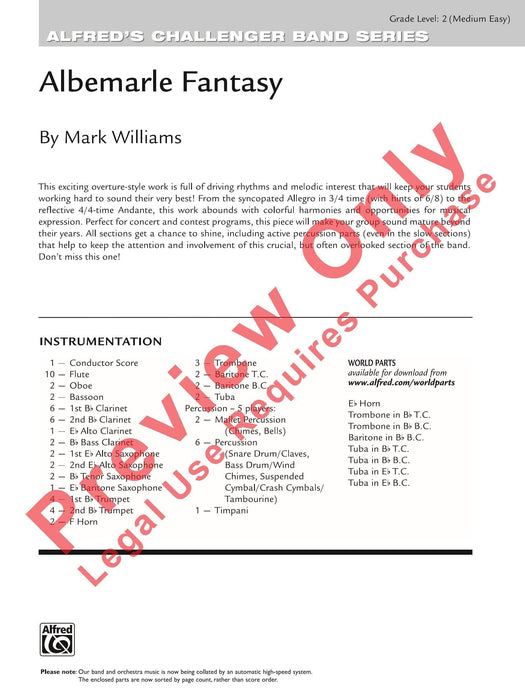 Albemarle Fantasy 幻想曲 總譜 | 小雅音樂 Hsiaoya Music