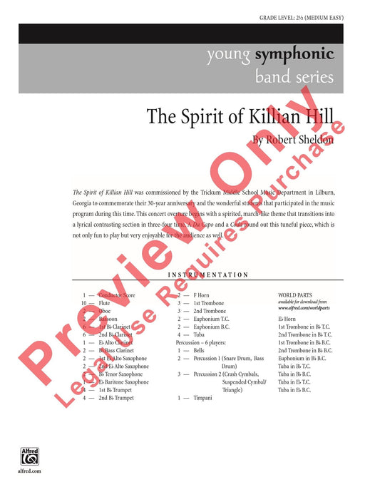 The Spirit of Killian Hill 總譜 | 小雅音樂 Hsiaoya Music