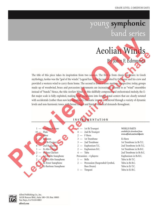 Aeolian Winds 總譜 | 小雅音樂 Hsiaoya Music