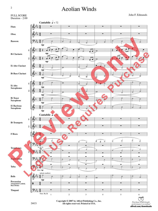 Aeolian Winds 總譜 | 小雅音樂 Hsiaoya Music