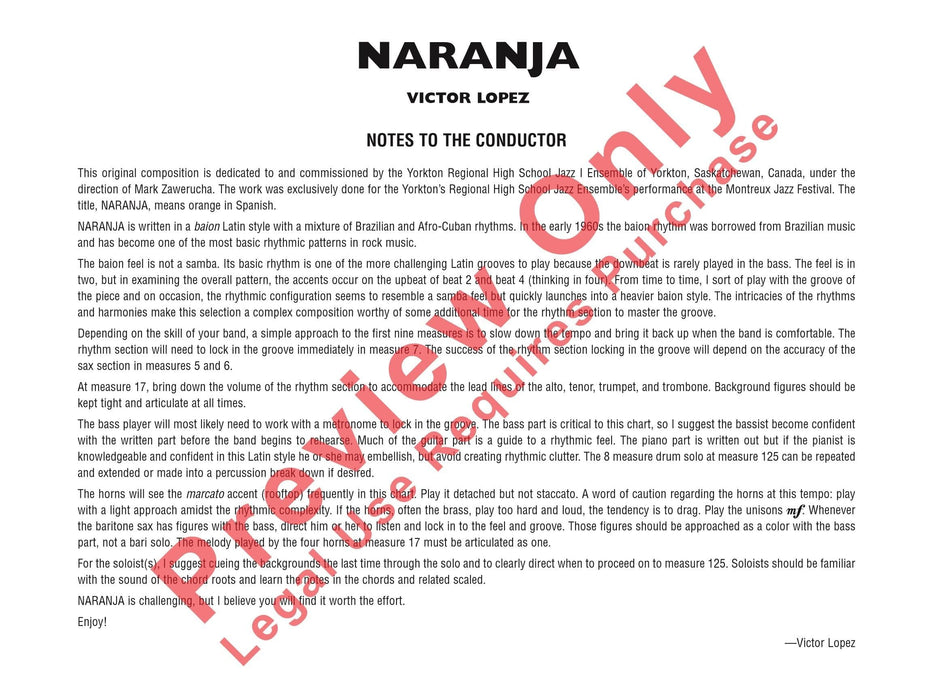 Naranja 總譜 | 小雅音樂 Hsiaoya Music