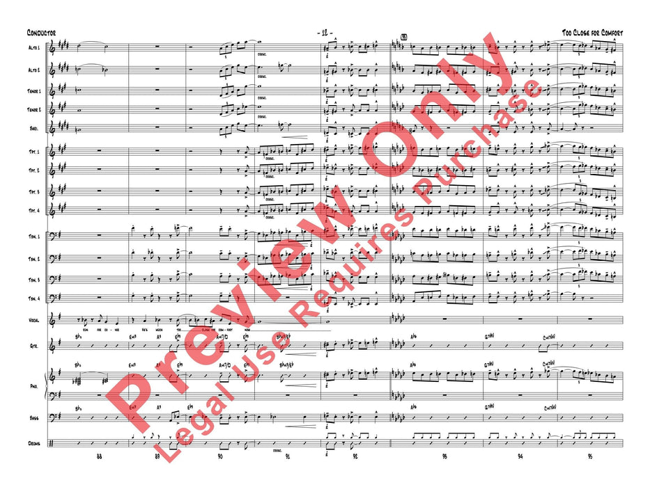 Too Close for Comfort 總譜 | 小雅音樂 Hsiaoya Music