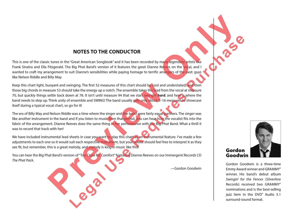 Too Close for Comfort 總譜 | 小雅音樂 Hsiaoya Music