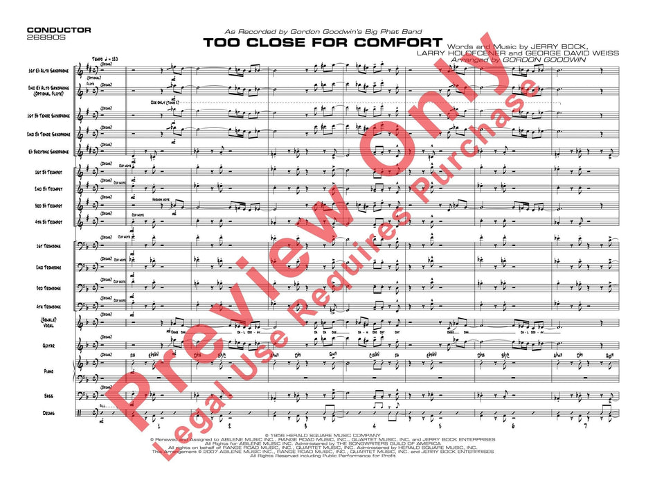 Too Close for Comfort 總譜 | 小雅音樂 Hsiaoya Music