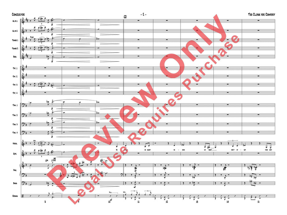 Too Close for Comfort 總譜 | 小雅音樂 Hsiaoya Music