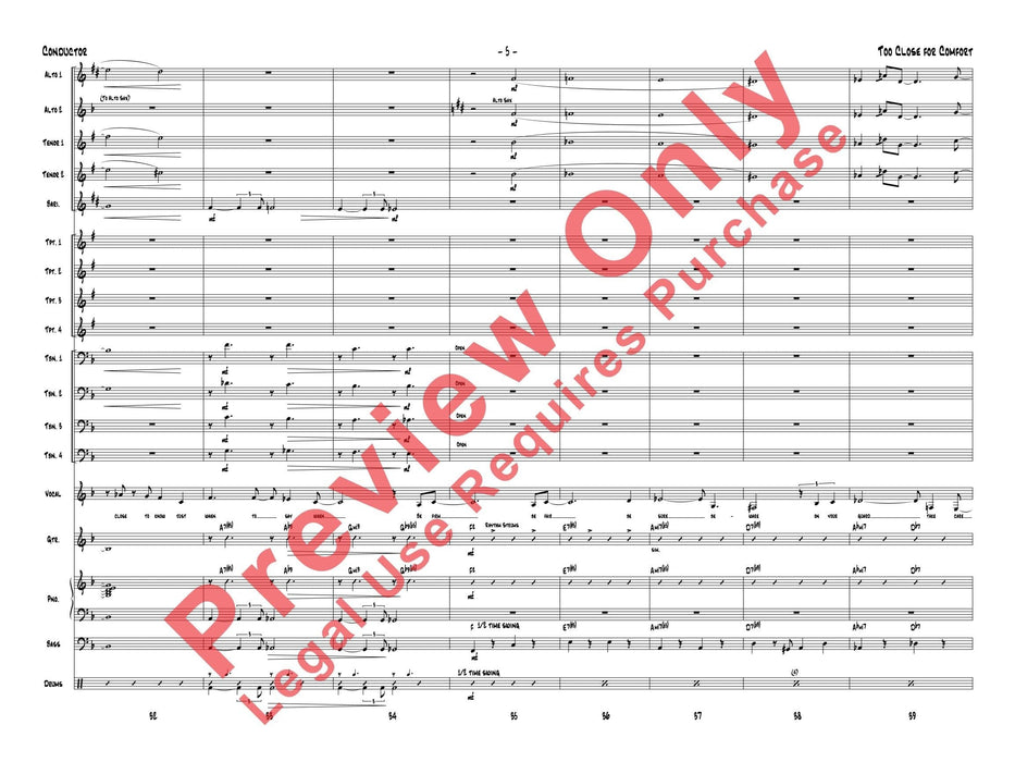 Too Close for Comfort 總譜 | 小雅音樂 Hsiaoya Music