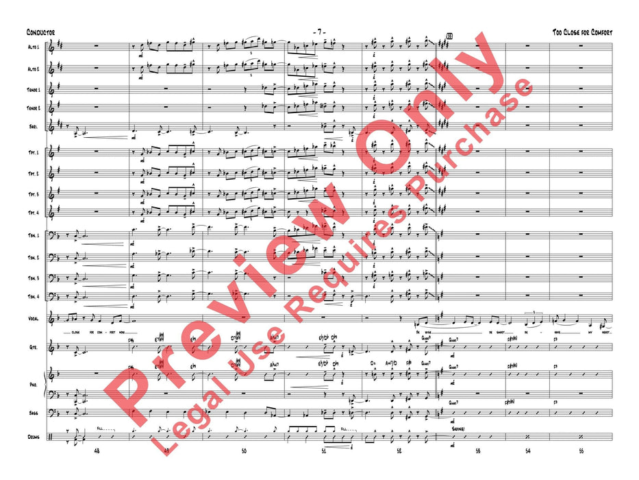 Too Close for Comfort 總譜 | 小雅音樂 Hsiaoya Music