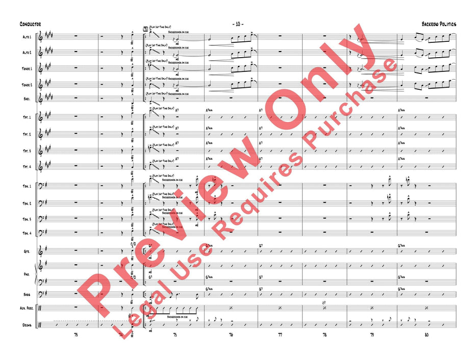 Backrow Politics 總譜 | 小雅音樂 Hsiaoya Music