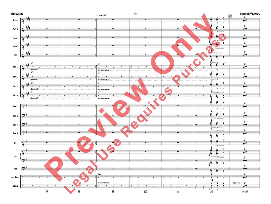 Backrow Politics 總譜 | 小雅音樂 Hsiaoya Music