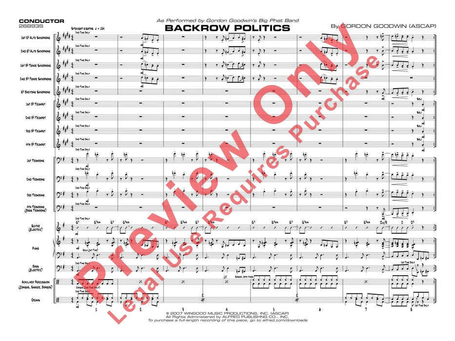 Backrow Politics 總譜 | 小雅音樂 Hsiaoya Music