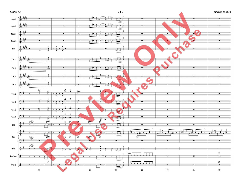 Backrow Politics 總譜 | 小雅音樂 Hsiaoya Music