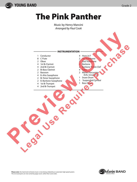 The Pink Panther 總譜 | 小雅音樂 Hsiaoya Music