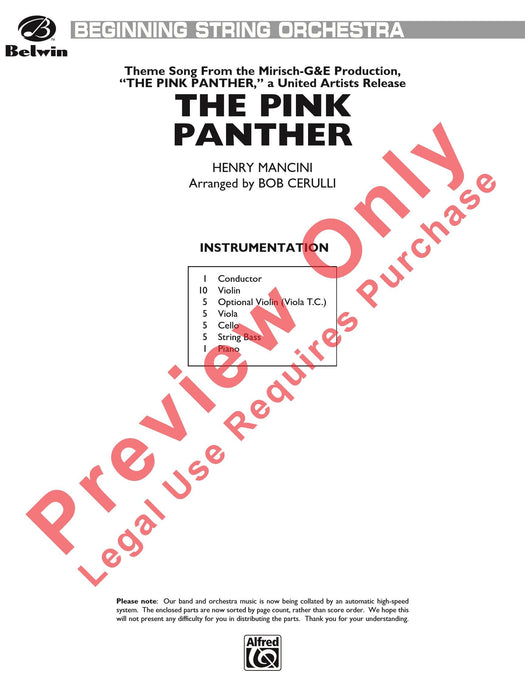 The Pink Panther 總譜 | 小雅音樂 Hsiaoya Music