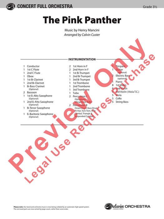 The Pink Panther 總譜 | 小雅音樂 Hsiaoya Music