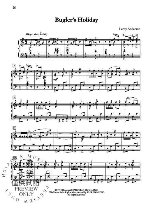 Leroy Anderson at the Piano Complete Works for Solo Piano -- Centennial Edition 鋼琴 獨奏 鋼琴 | 小雅音樂 Hsiaoya Music