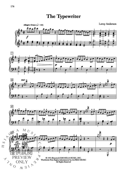 Leroy Anderson at the Piano Complete Works for Solo Piano -- Centennial Edition 鋼琴 獨奏 鋼琴 | 小雅音樂 Hsiaoya Music