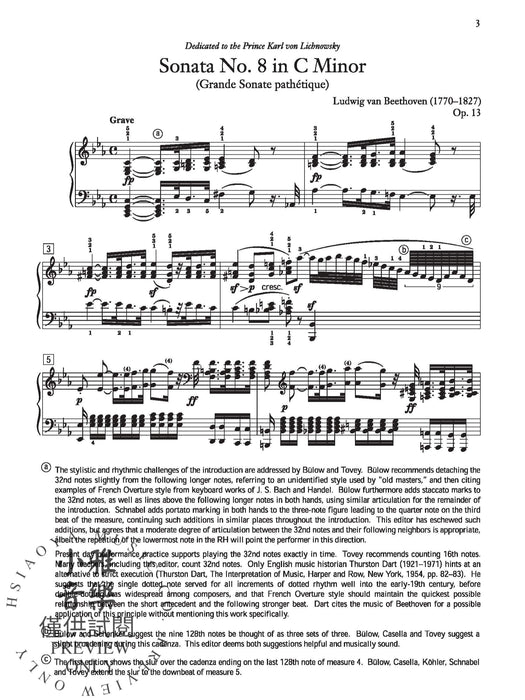 Beethoven: Sonata No. 8 in C Minor, Opus 13 Grande Sonate pathétique ("Pathétique") 貝多芬 奏鳴曲 作品 悲愴 | 小雅音樂 Hsiaoya Music