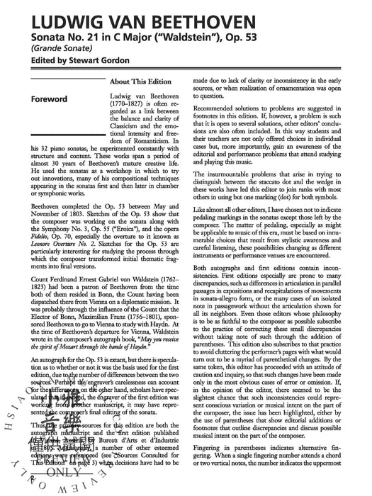 Beethoven: Sonata No. 21 in C Major, Opus 53 Waldstein 貝多芬 奏鳴曲 作品 | 小雅音樂 Hsiaoya Music