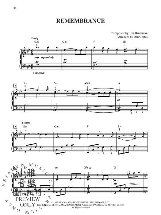 The Essential Jim Brickman, Volume 1: Piano Solos 鋼琴 獨奏 | 小雅音樂 Hsiaoya Music