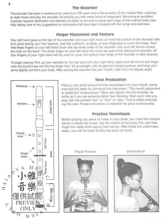 Recorder Express Soprano Recorder Method for Classroom or Individual Use | 小雅音樂 Hsiaoya Music