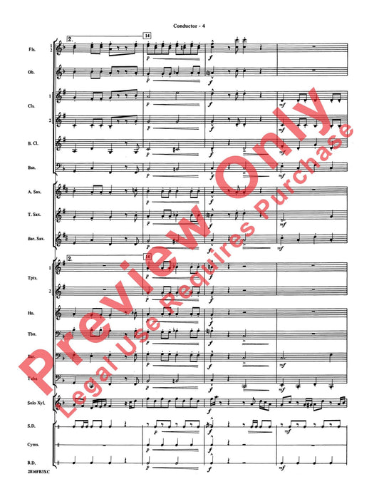 Fiddle-Faddle Featuring Solo Xylophone or Marimba 提琴 獨奏木琴 馬林巴琴 總譜 | 小雅音樂 Hsiaoya Music