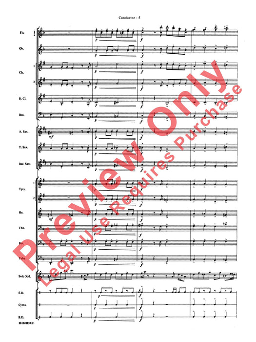 Fiddle-Faddle Featuring Solo Xylophone or Marimba 提琴 獨奏木琴 馬林巴琴 總譜 | 小雅音樂 Hsiaoya Music