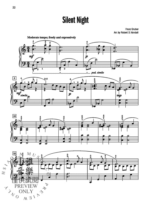 Celebrated Christmas Solos, Book 5 8 Christmas Favorites Arranged for Intermediate to Late Intermediate Pianists 獨奏 | 小雅音樂 Hsiaoya Music