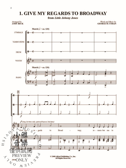 Broadway Rhythm Band Sing and Play Down the Great White Way! 10 Unison Showtunes with Optional Rhythm Band 百老匯節奏 同度 節奏 | 小雅音樂 Hsiaoya Music