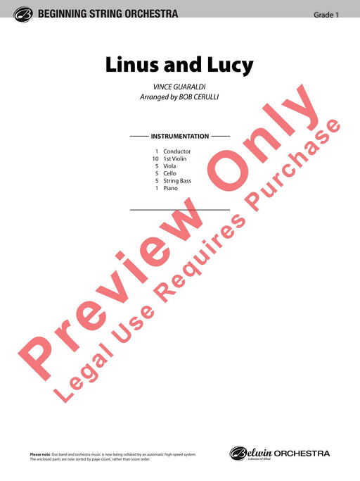 Linus and Lucy 總譜 | 小雅音樂 Hsiaoya Music