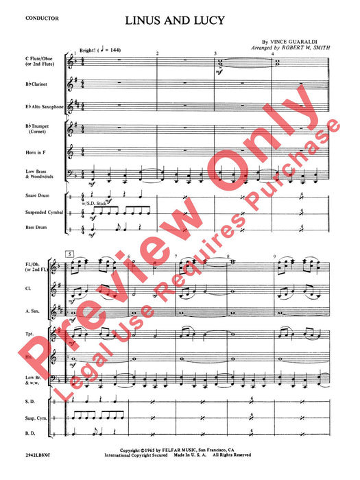 Linus and Lucy 總譜 | 小雅音樂 Hsiaoya Music