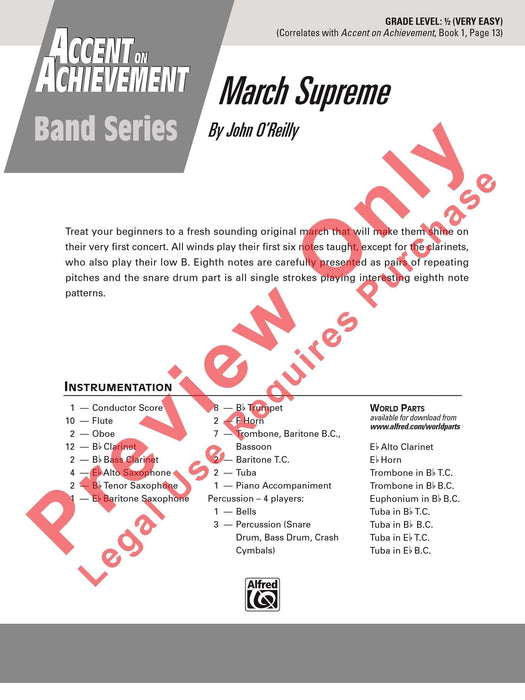 March Supreme 進行曲 總譜 | 小雅音樂 Hsiaoya Music