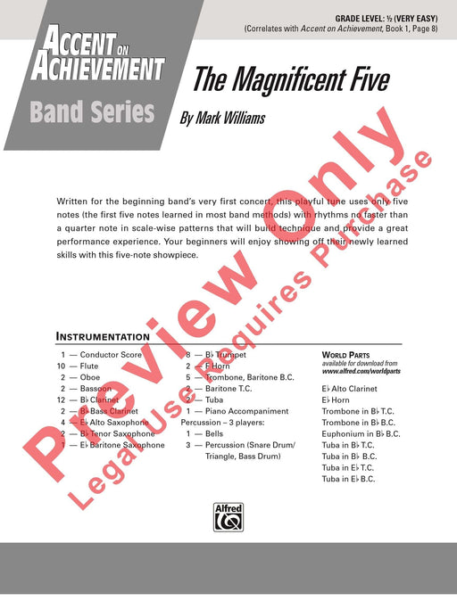 The Magnificent Five 總譜 | 小雅音樂 Hsiaoya Music