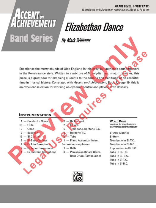 Elizabethan Dance 舞曲 總譜 | 小雅音樂 Hsiaoya Music