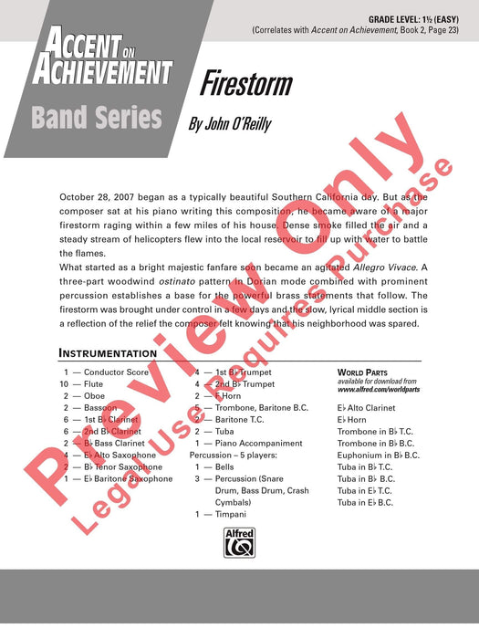 Firestorm 總譜 | 小雅音樂 Hsiaoya Music